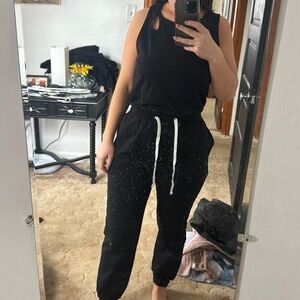 Le Lis Brand New With Tag black jogger jumpsuit!